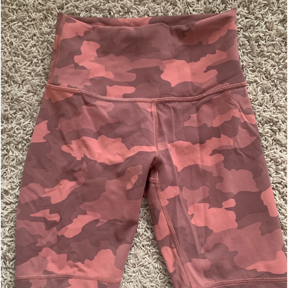 Lululemon pink camp wunder train shorts